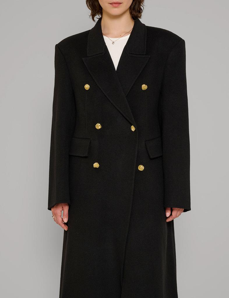 Pixie Market Oversized Wool Gold-Button Maxi Coat