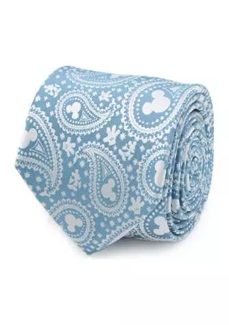 Disney Mens Mickey Mouse Teal Paisley Tie 1