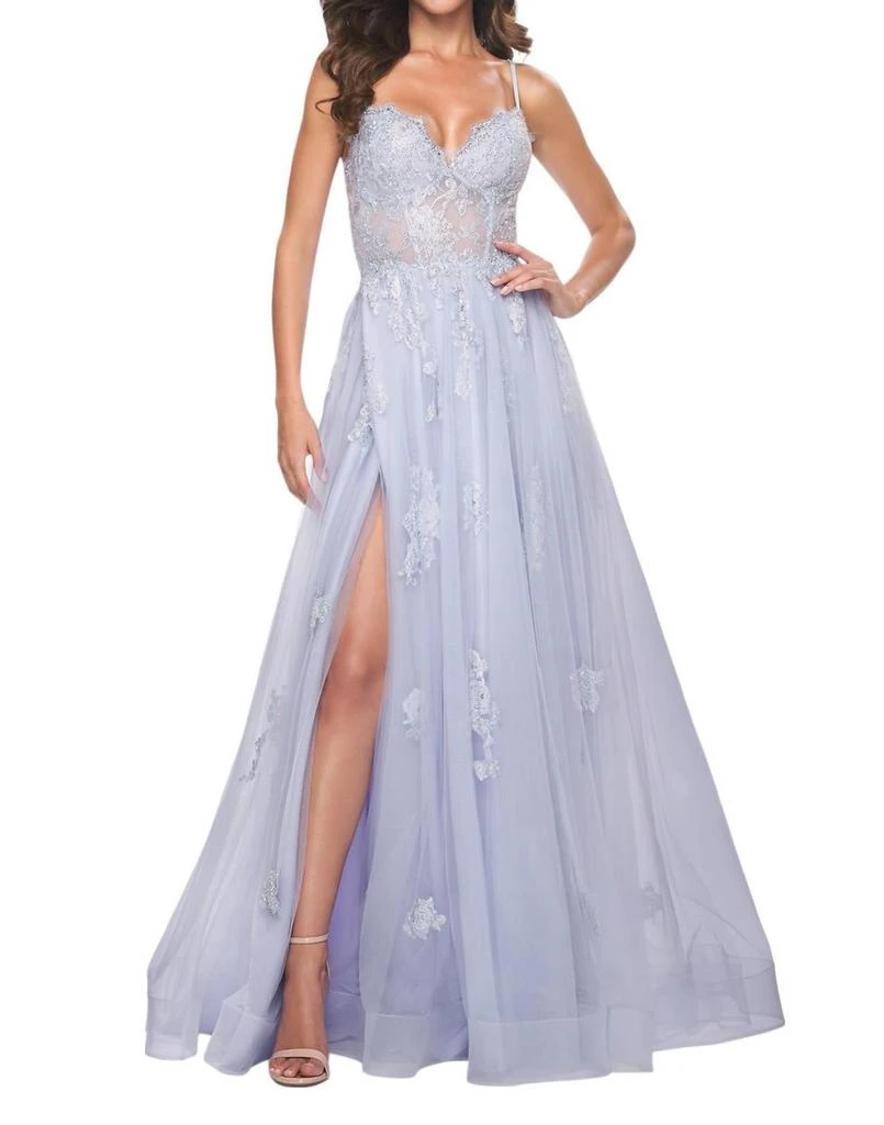 La Femme 32028 | Formal Dress Shops 12 / Light Periwinkle