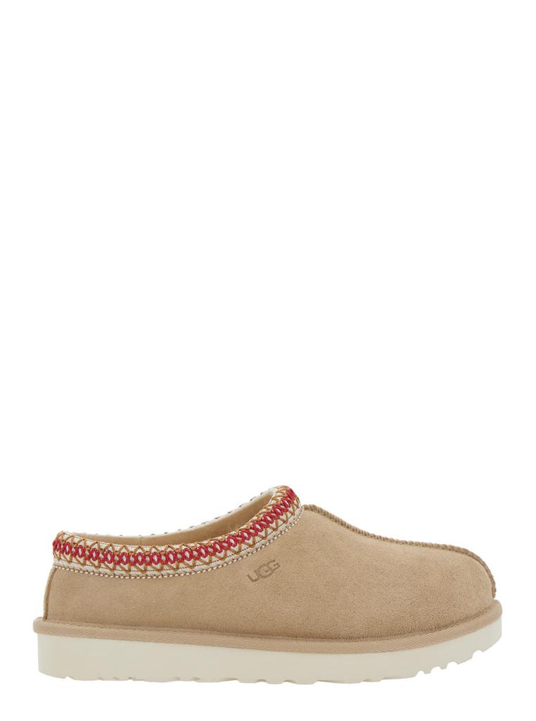 サンダル・ミュール UGG Tasman Beige Plaited Hem Mules in Suede Woman UGG Tasman Beige Plaited Hem Mules In Suede Woman - Snow