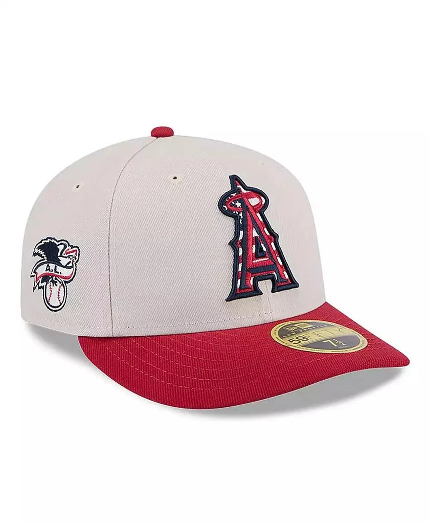 New Era Men's Red Los Angeles Angels 2024 Fourth of July Low Profile 59FIFTY Fitted Hat 1