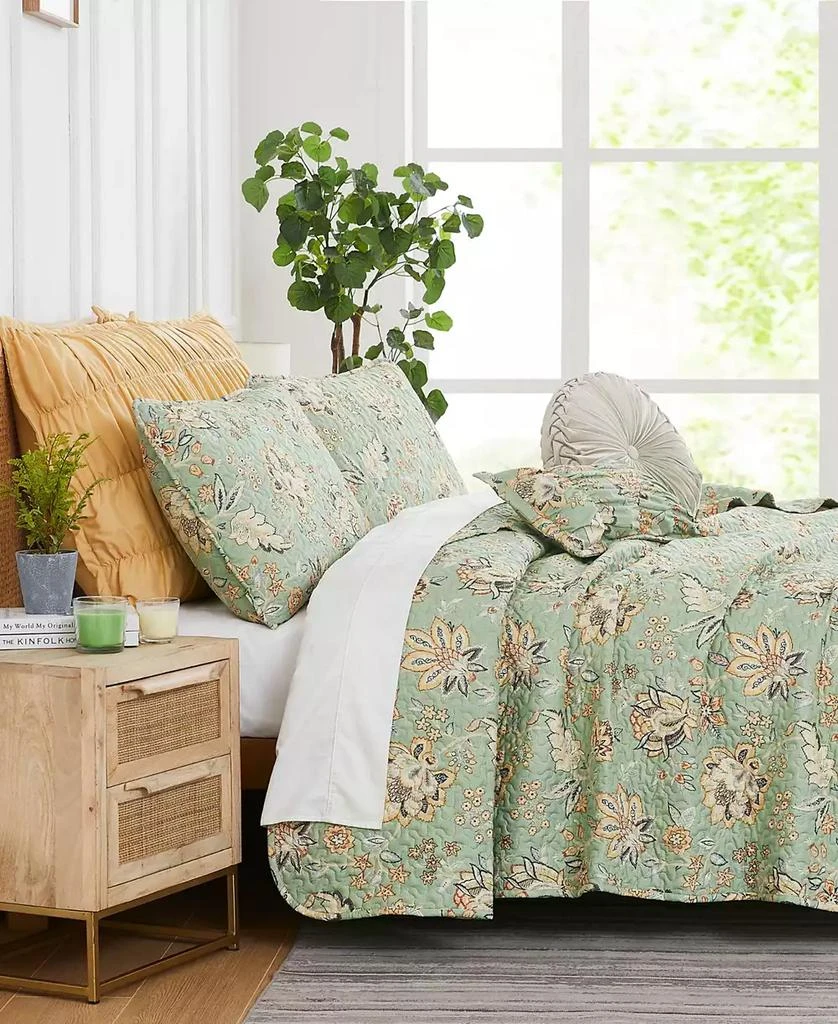 SOUTHSHORE FINE LINENS Jacobean Willow 7 Piece Quilt Set 3