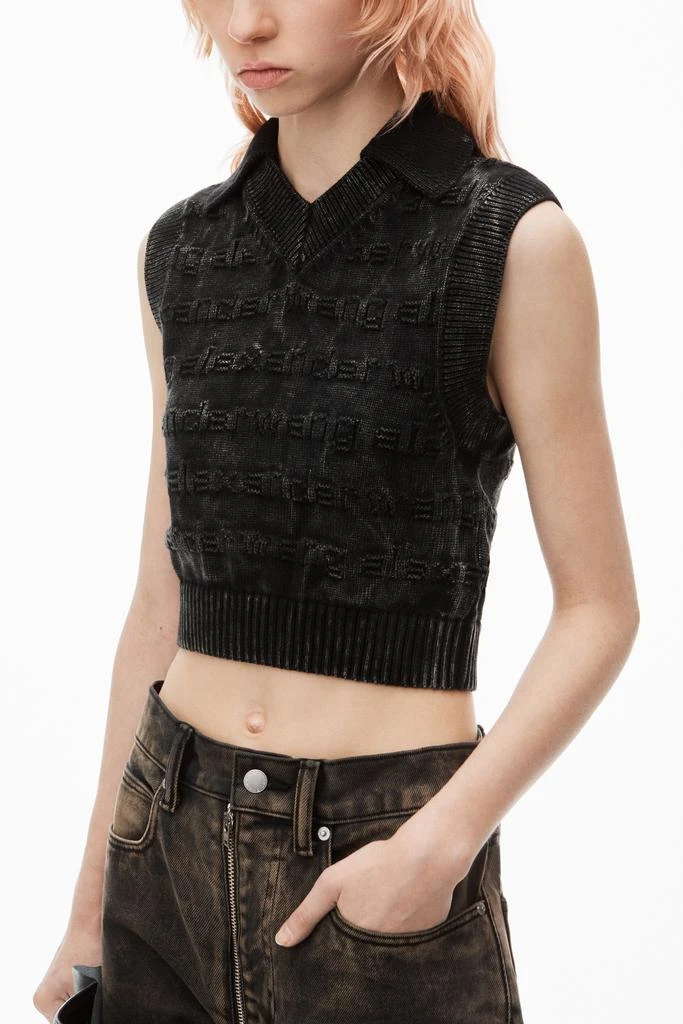Alexander Wang 3D Logo Knit Vest in Cotton 3