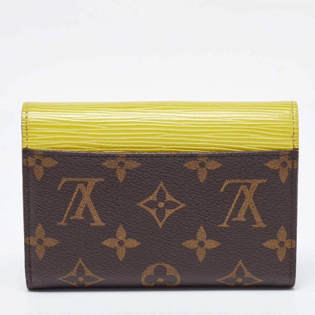 Louis Vuitton Louis Vuitton Yellow Epi Leather and Monogram Canvas Marie-Lou Wallet 6
