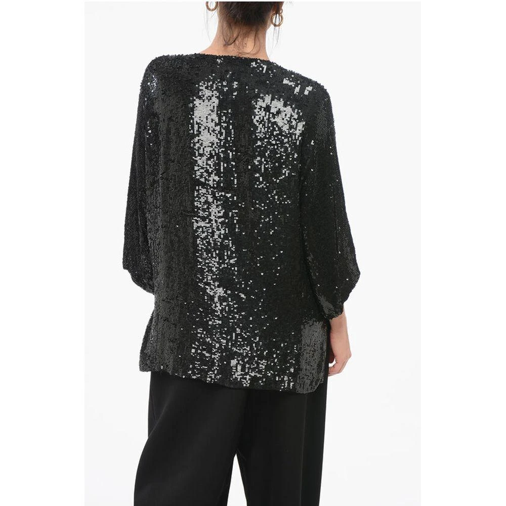 Parosh Long Sleeved Top With Allover Women's Sequins 2