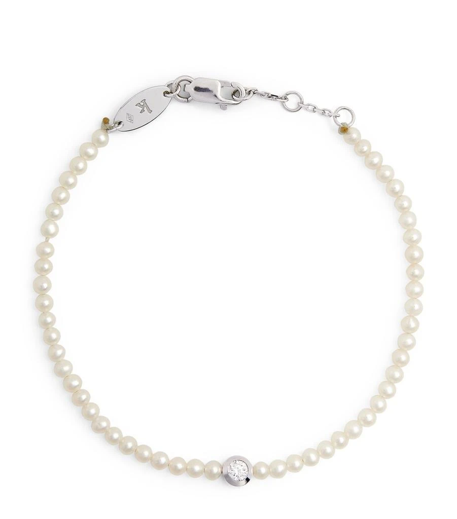 Redline White Gold, Diamond and Pearl Bébé Pure Bracelet 1