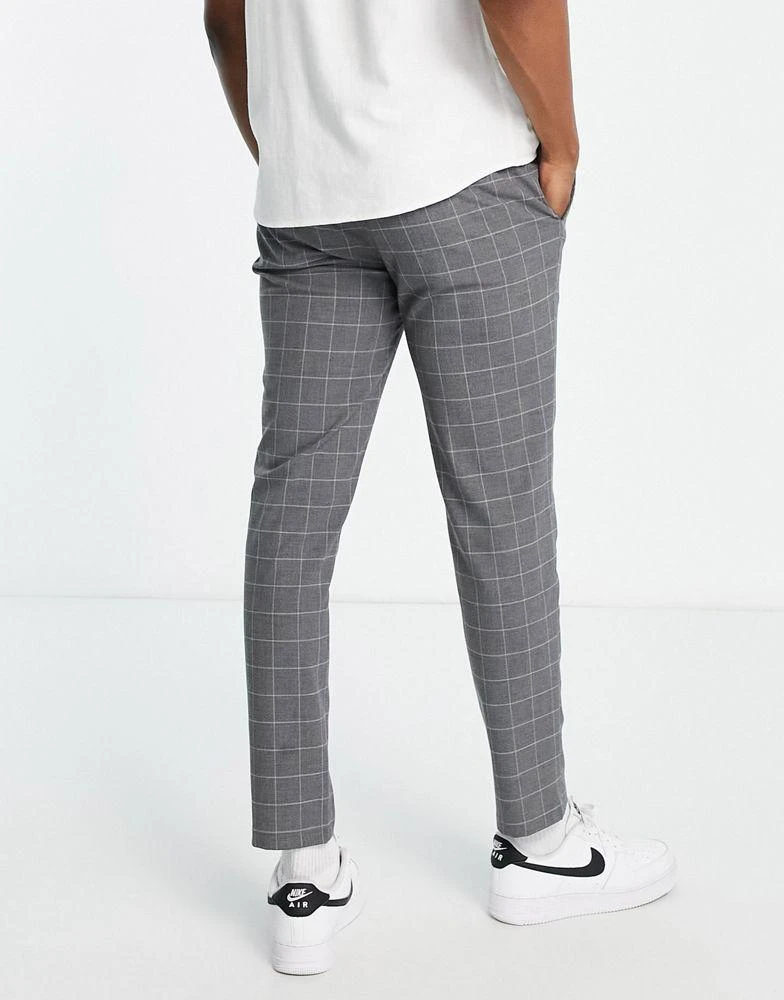 Pull&Bear Pull&Bear slim tailored trousers in grey check 3