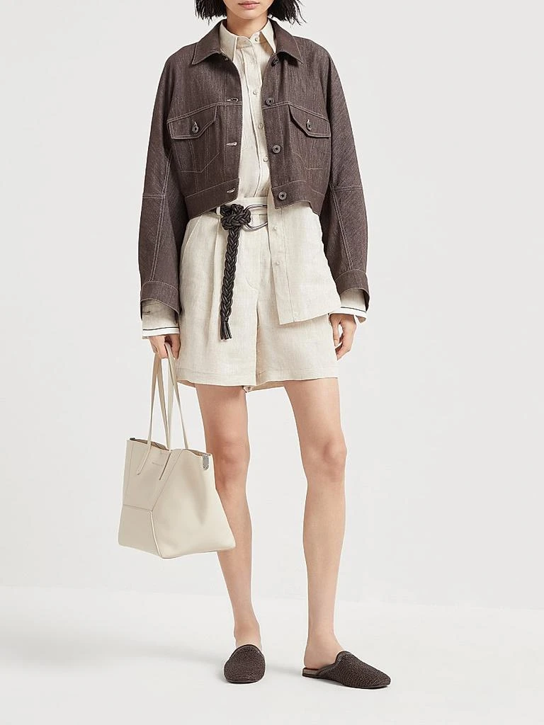 Brunello Cucinelli Linen Baggy Shorts 5