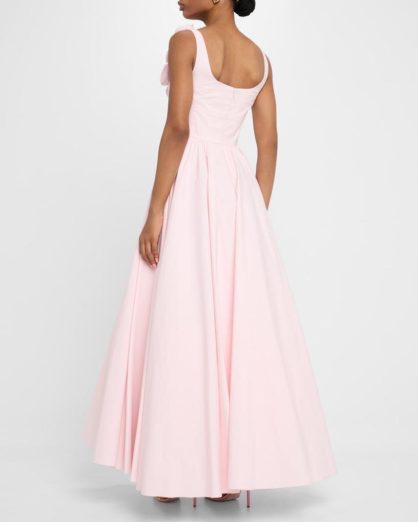 Shop Rosette Scoop-Neck Fit-&-Flare Dress on Sale at