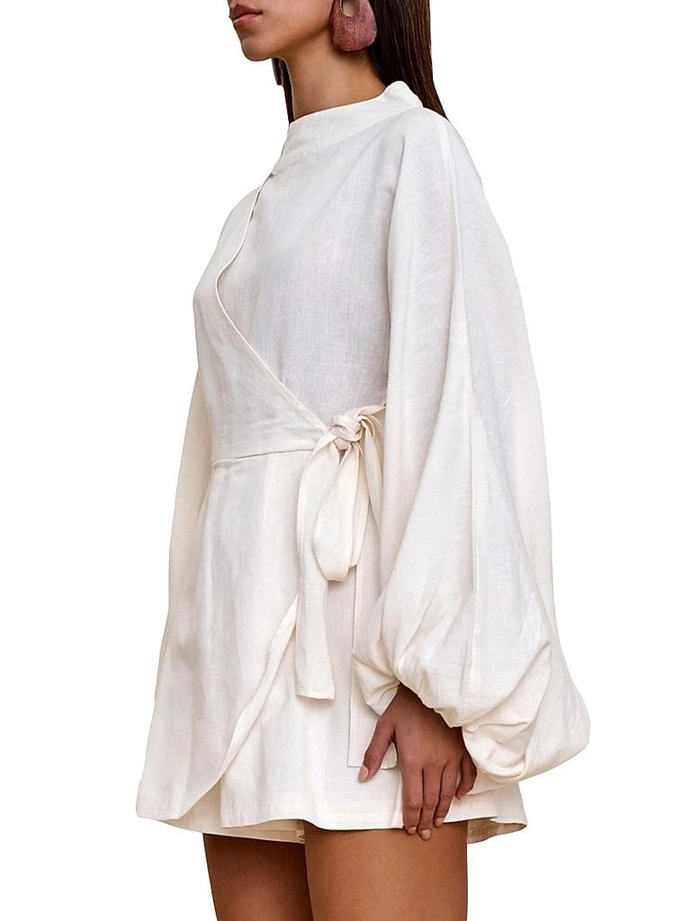 Andrea Iyamah Baso Linen-Blend Romper 3