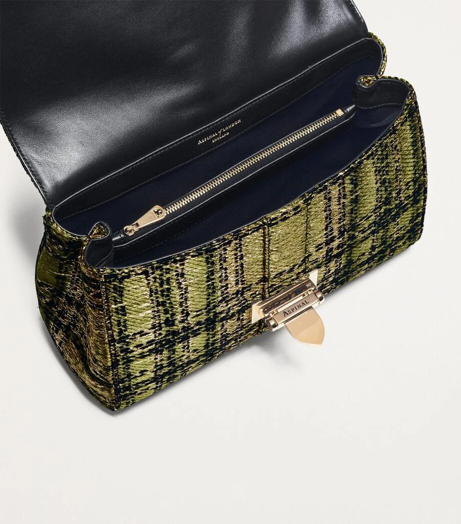 Aspinal of London Large Tweed Lottie Bag 6
