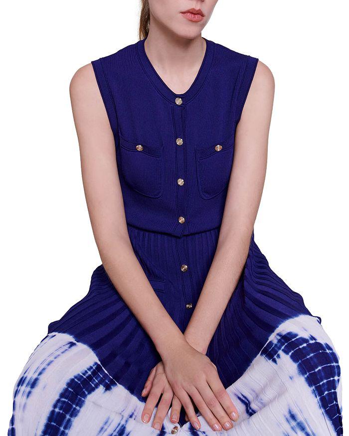 Maje Ritournelle Button Front Dress