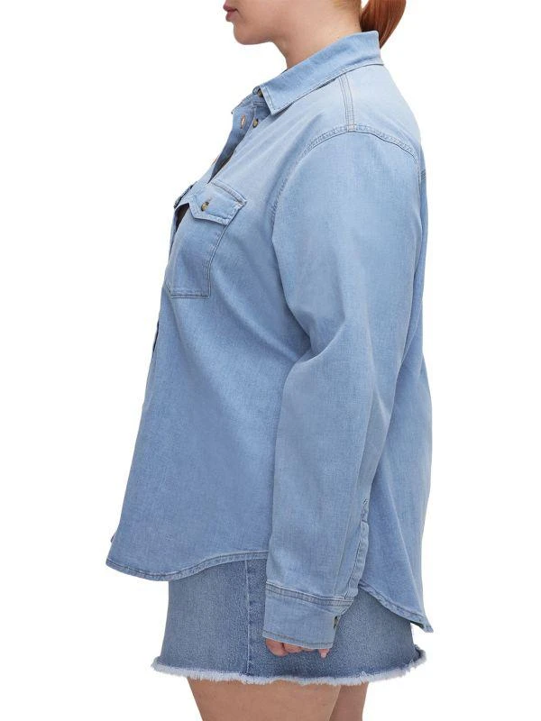 Good American Denim Fitted Shirt 4