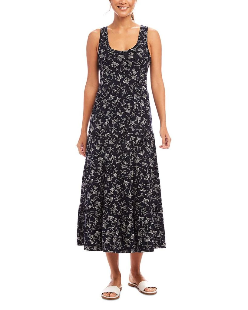 Karen Kane Women's Tiered Midi Skirt Black Size L