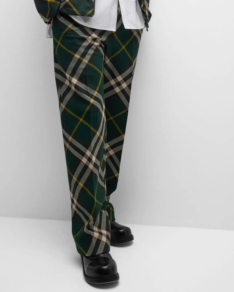 Burberry Men's IP Check Wool Suit Pants 6