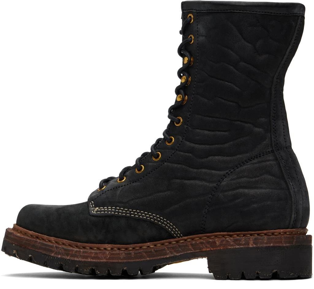 VisVim Black Scout Plain Toe Hi-Folk Boots 3