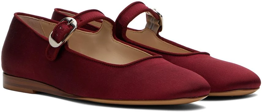 Le Monde beryl Burgundy Mary Jane Ballerina Flats 4