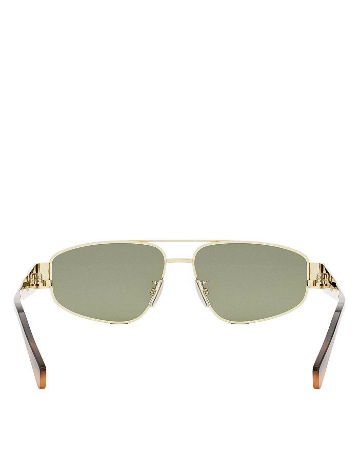 Celine Metal Triomphe Pilot Sunglasses, 57mm 9