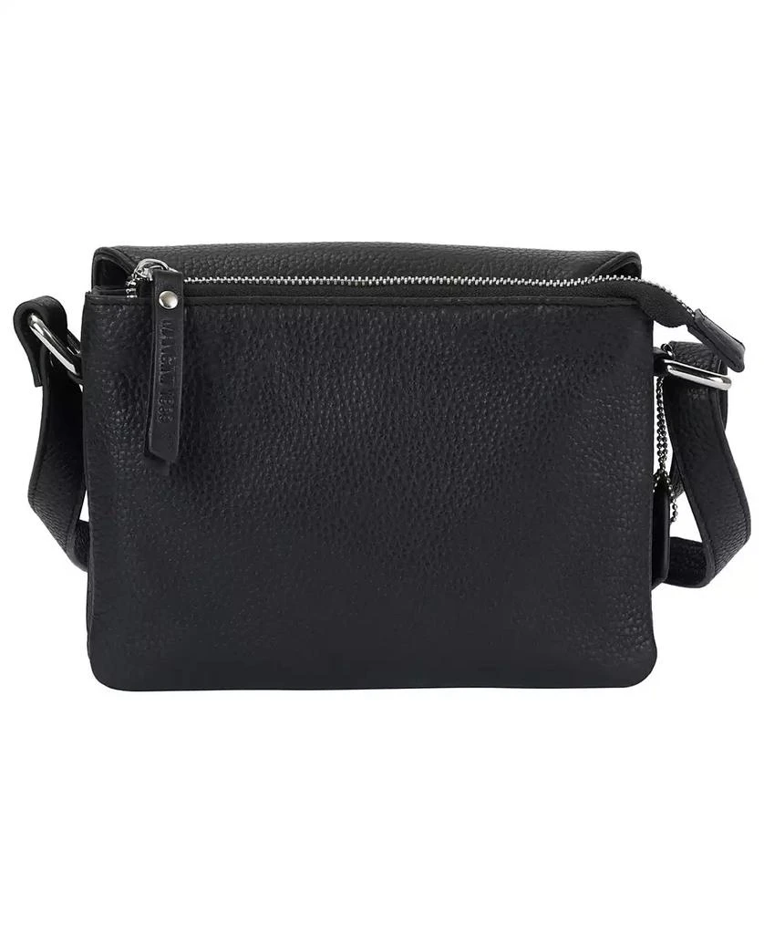 Mancini Leather Goods Pebble Leather Connie Crossbody Handbag 2