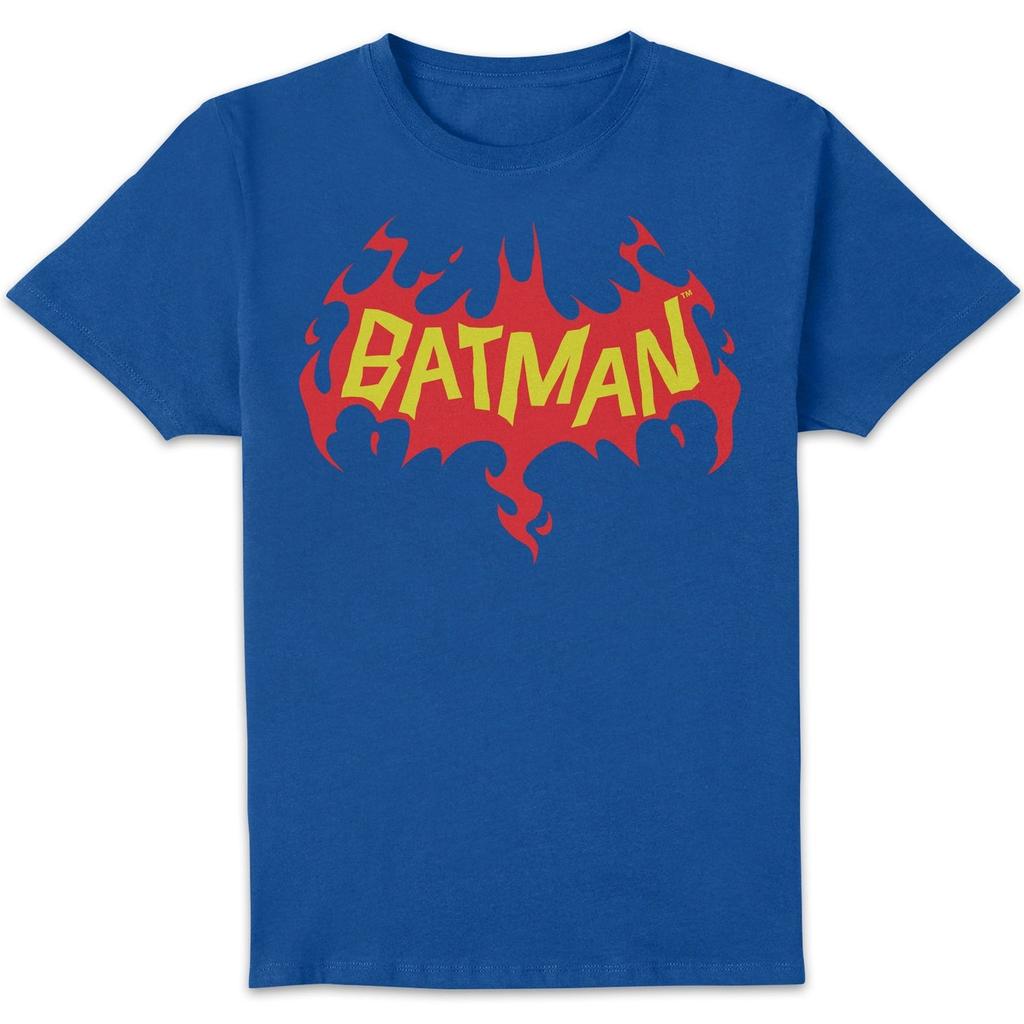 DC Comics DC Comics Batman Flame Unisex T-Shirt - Blue