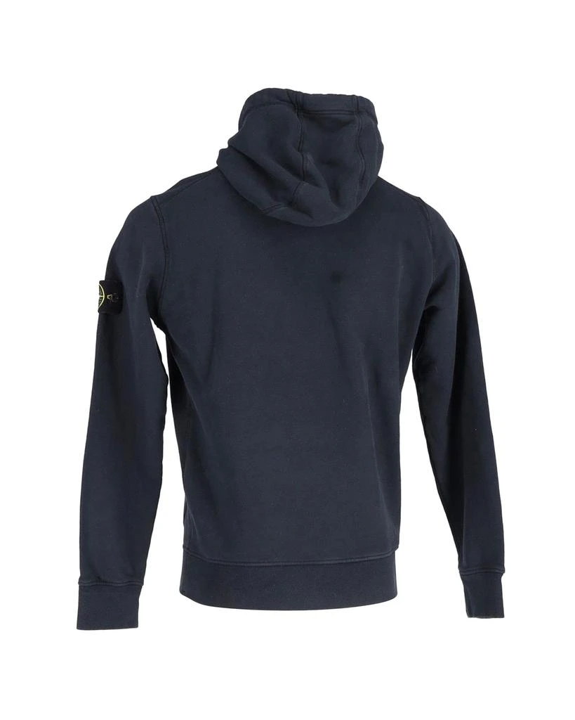 Stone Island Stone Island Compass Hoodie in Navy Blue Cotton 3