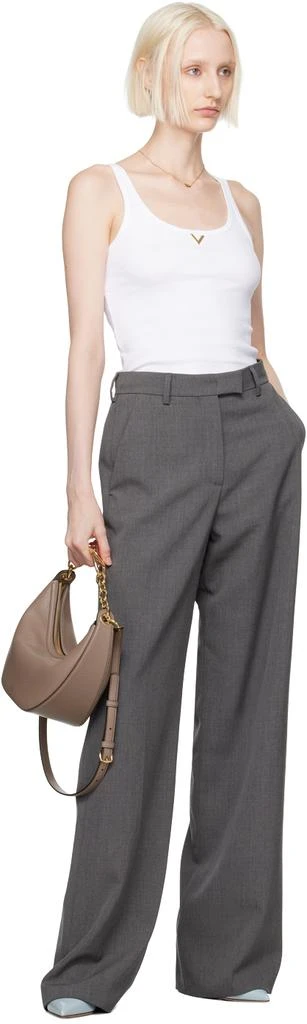Valentino Taupe Small VLogo Moon Bag 4