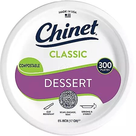 Chinet Chinet Classic Dessert Plates, 6.75", 300 ct. 1