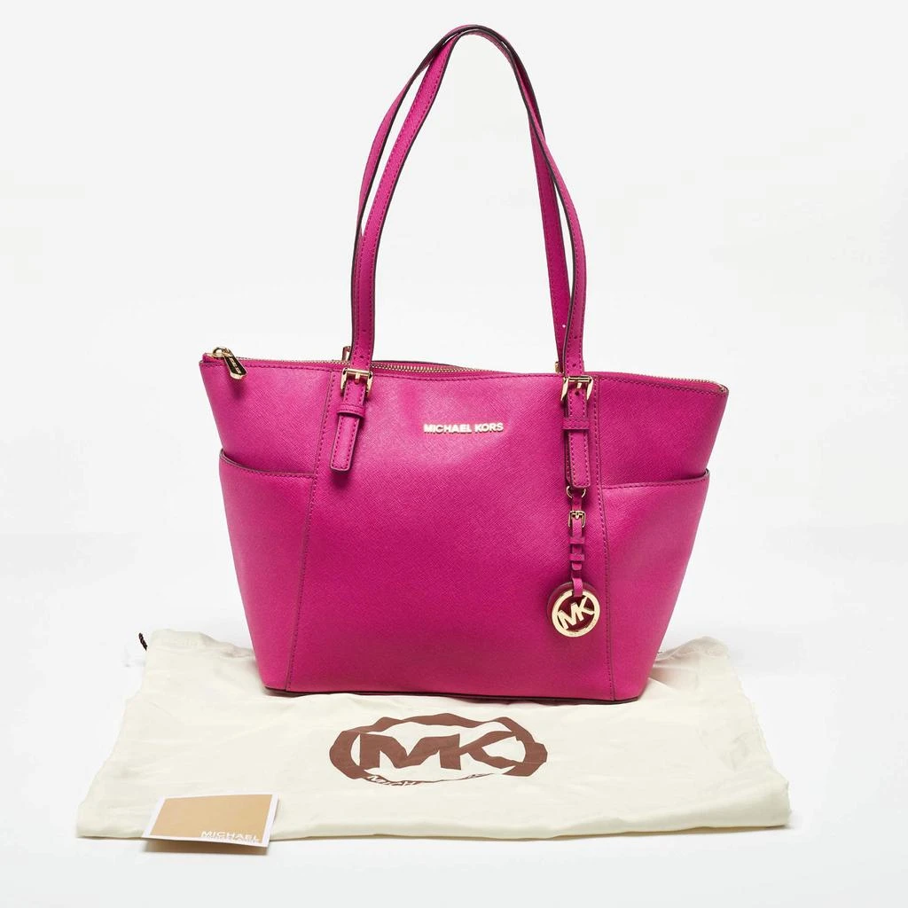 Michael Kors MICHAEL Michael Kors Fuchsia Leather Jet Set Top Zip Tote 9