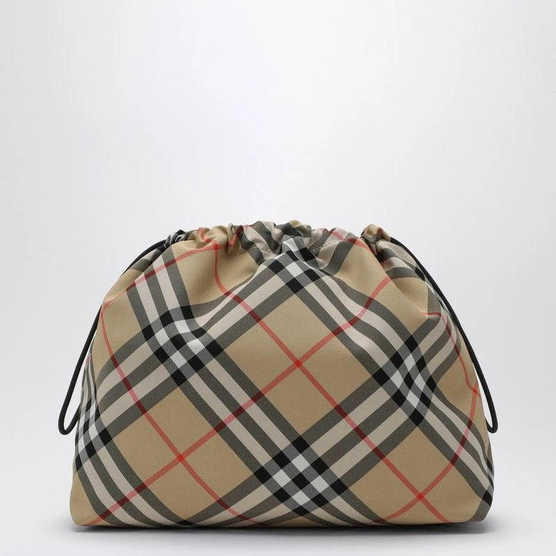 Burberry Burberry Drawstring Pouch With Check Pattern 3