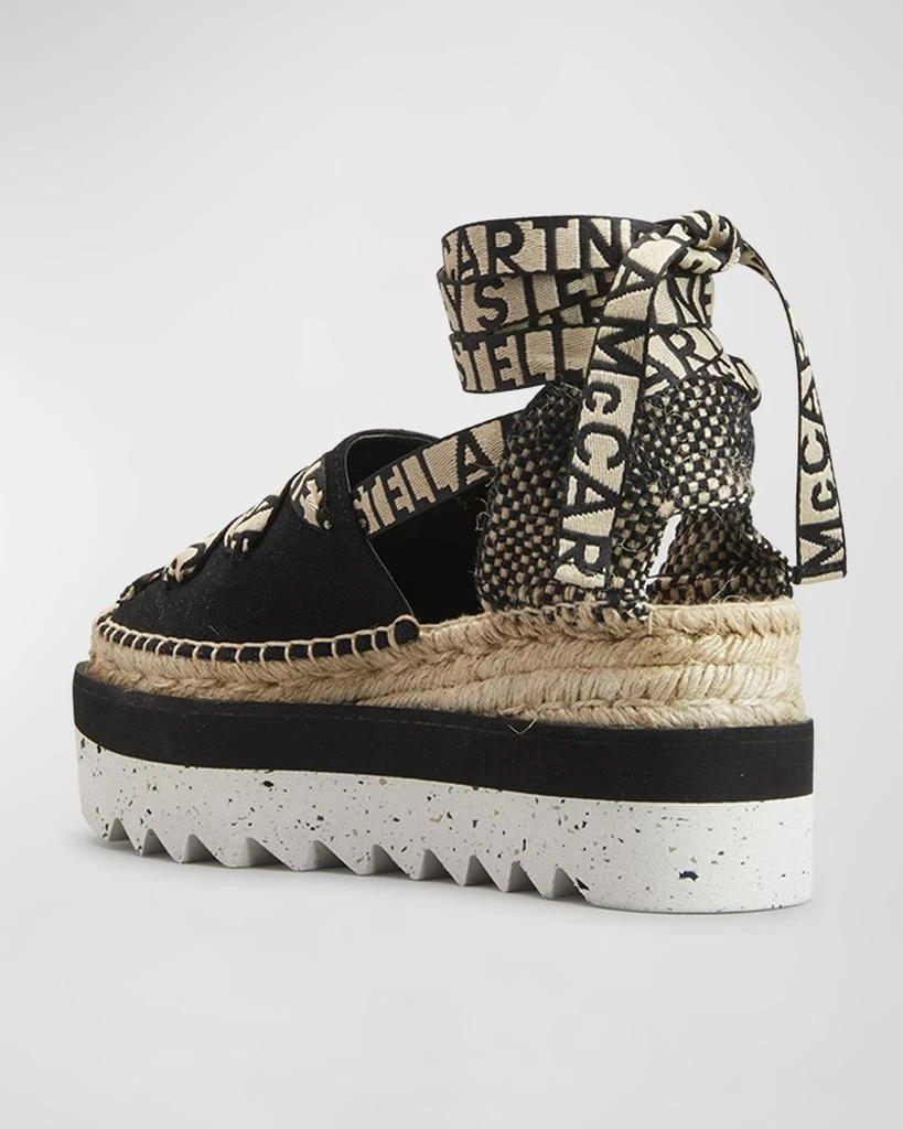 Stella McCartney Gaia Organic Canvas Espadrille Sandals 5