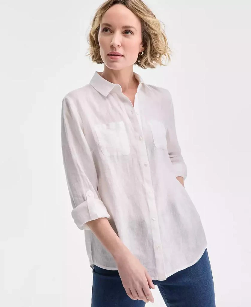 Charter Club Women's 100% Linen Shirt, Created for Macy's 1