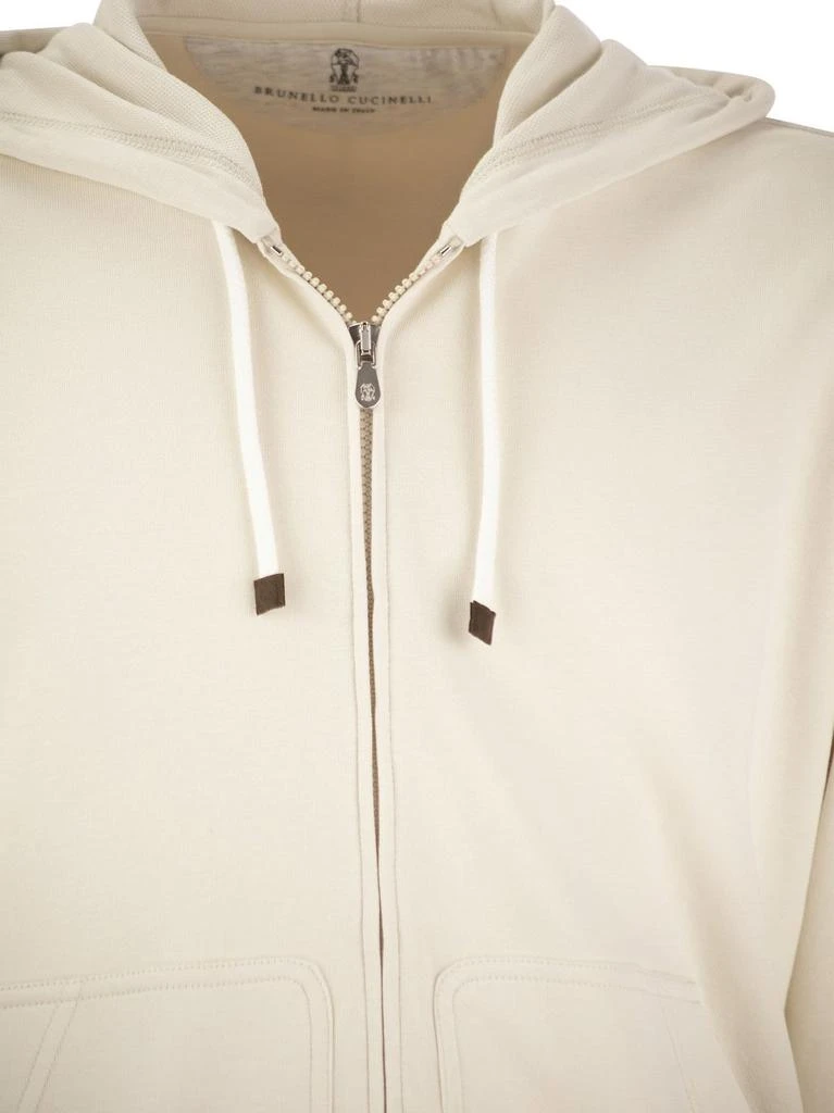Brunello Cucinelli Brunello Cucinelli Zipped Drawstring Hoodie 4