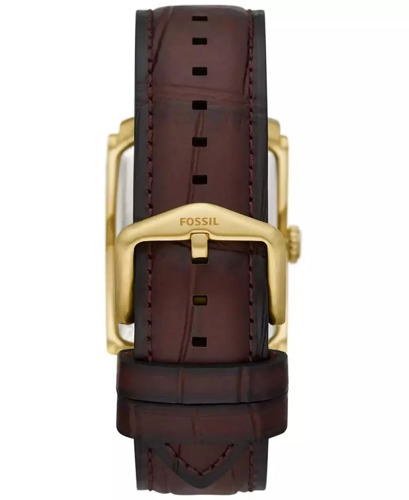 Fossil Men's Carraway Three-Hand Brown Genuine Leather Watch, 30mm 3