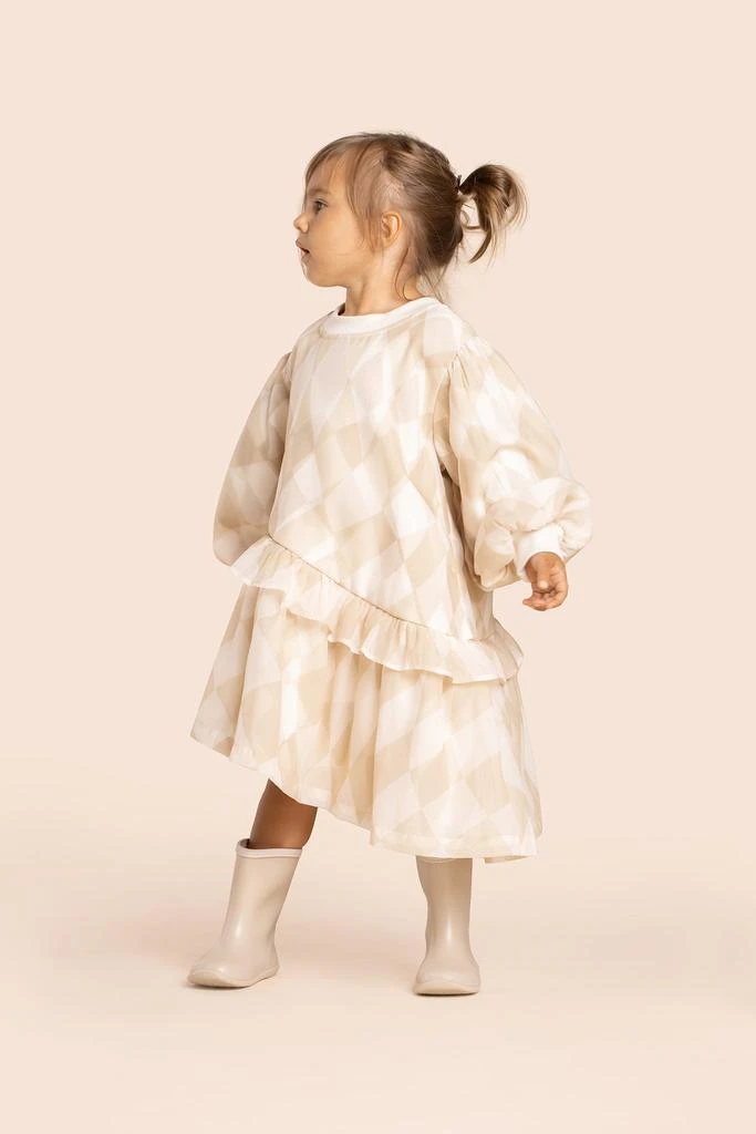 Omamimini Girls Hi-Low Organza & Terry Dress 3