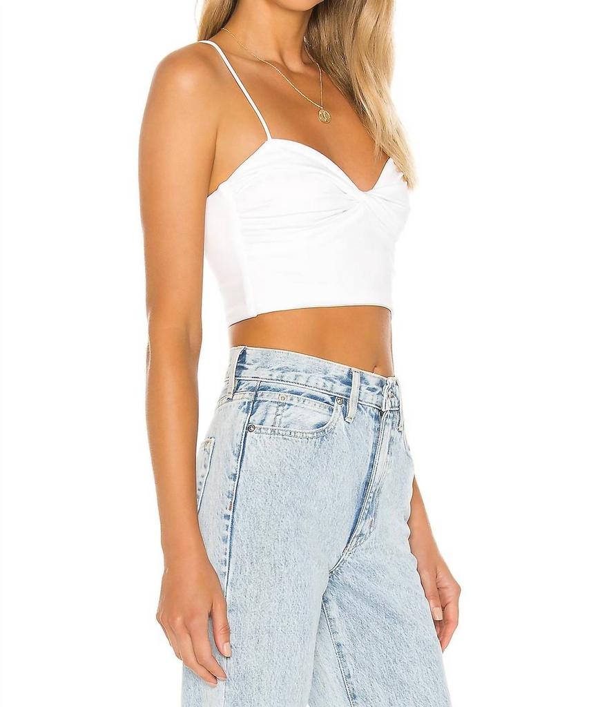 Lovers + Friends Lovers + Friends - Ida Twist Front Poly Ruched Top