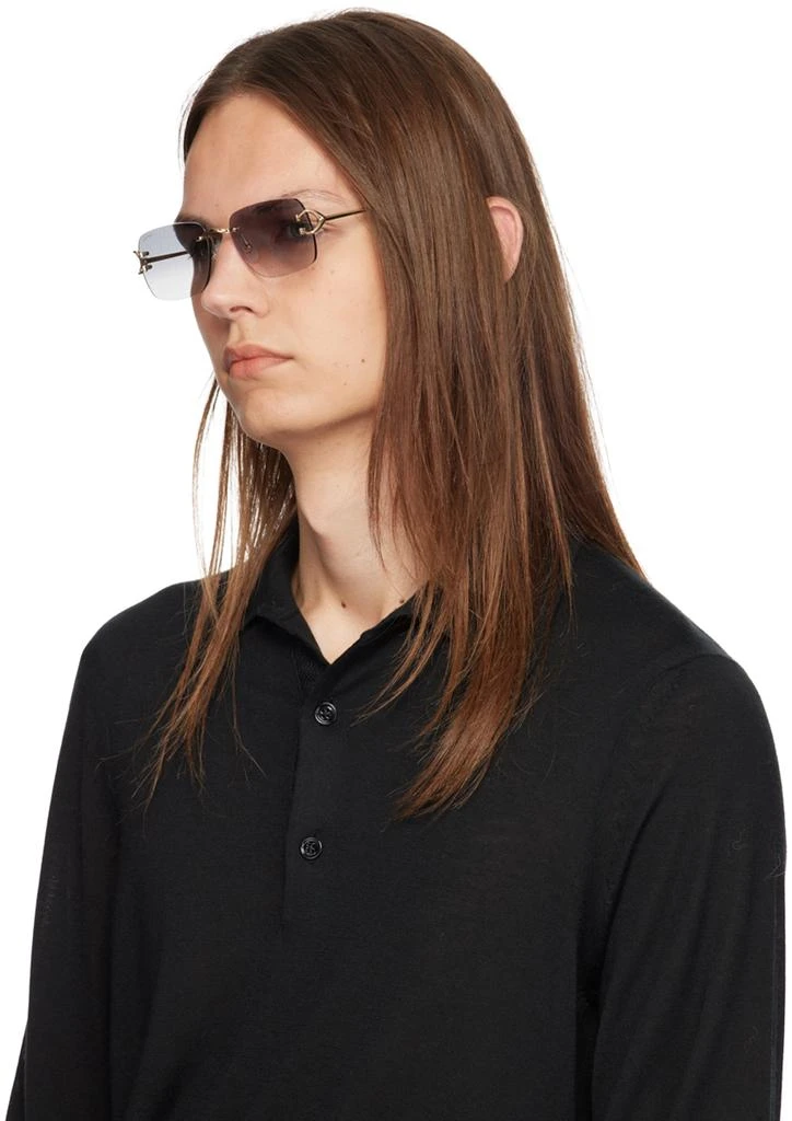 Cartier Gold Rimless Sunglasses 4