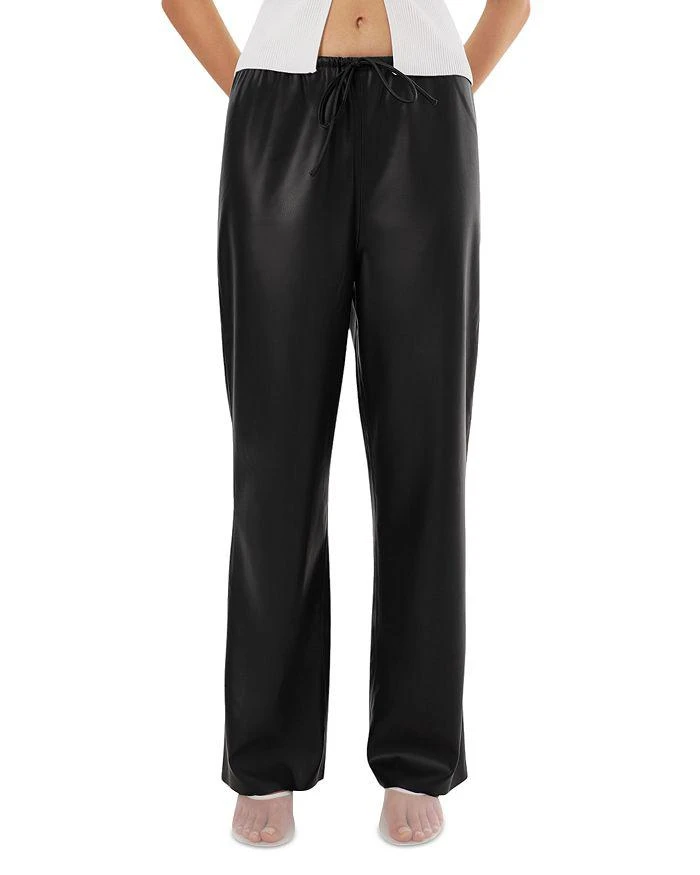 LaMarque Faith Faux Leather Wide Leg High Waisted Pants 1