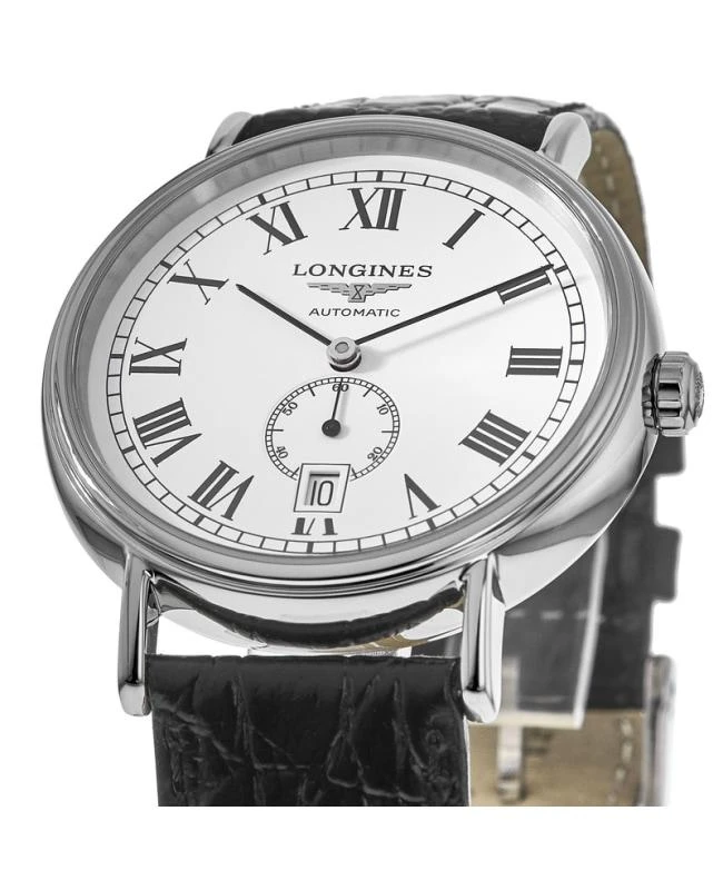 Longines Longines Presence Automatic White Dial Black Leather Strap Men's Watch L4.905.4.11.2 2