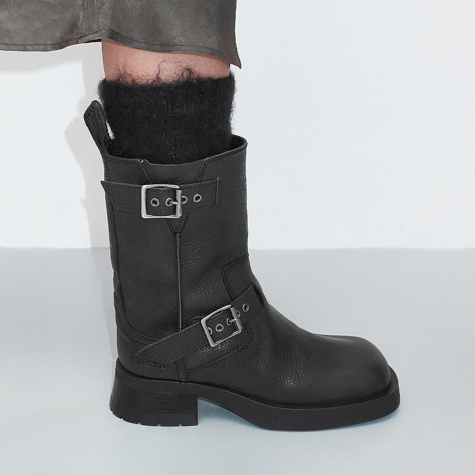 undefined E8 BY MIISTA WOMEN'S RENATE LEATHER BIKER BOOTS