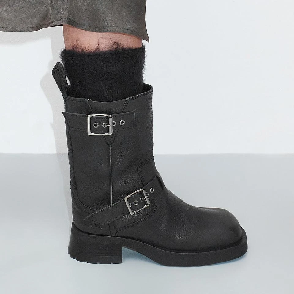 undefined E8 BY MIISTA WOMEN'S RENATE LEATHER BIKER BOOTS 2