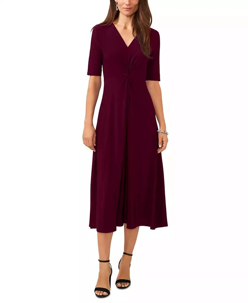 Shop Women's V-Neck Twist-Front Elbow-Sleeve Midi Dress on Sale at  BeyondStyle  Get 61% Off Women's V-Neck Twist-Front Elbow-Sleeve Midi Dress  with Limited-Time Flash Deals, Exclusive Discounts, and Special Offers.  Enjoy Unbeatable