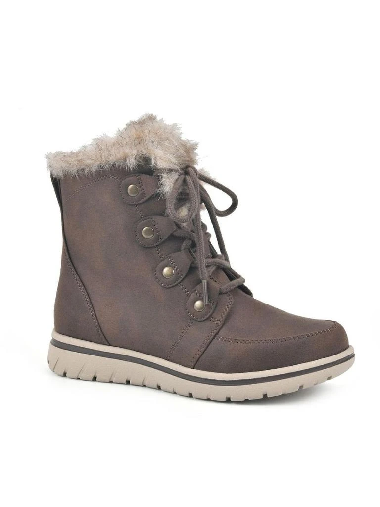 White Mountain Holly Womens Faux Leather Ankle Ankle Boots 5