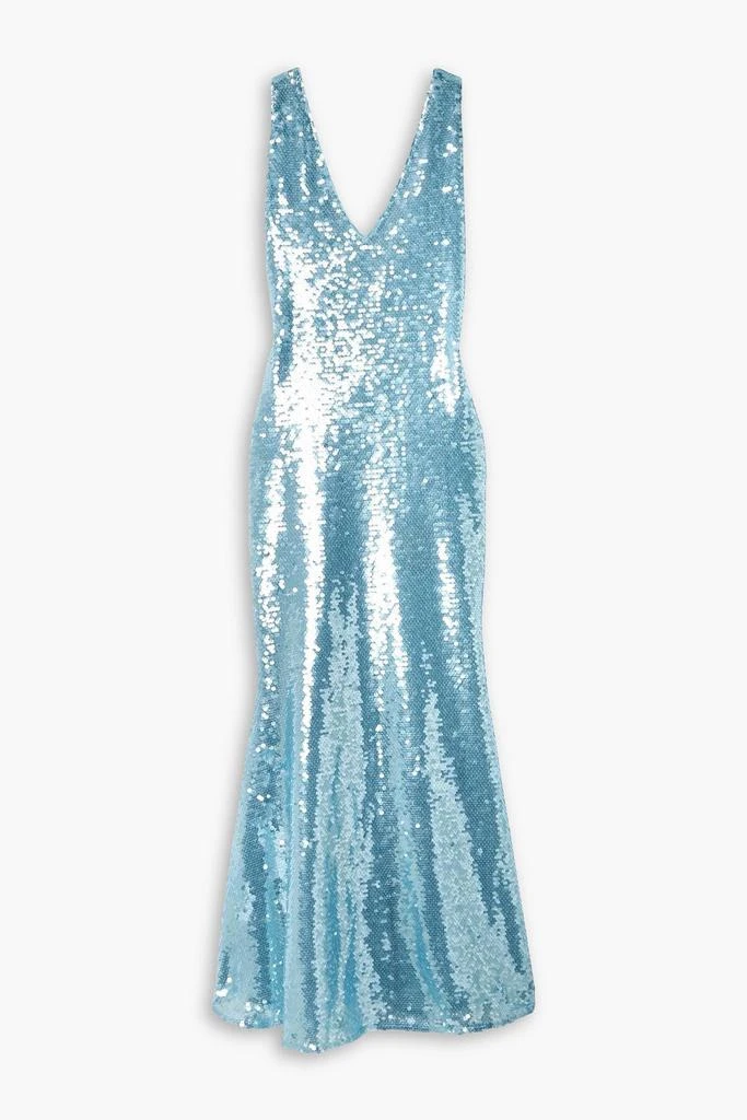Self Portrait Sequined mesh maxi dress 1