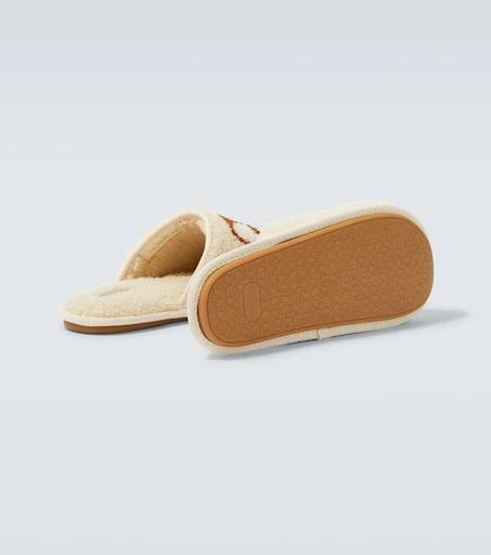 Valentino VLogo shearling slippers 7