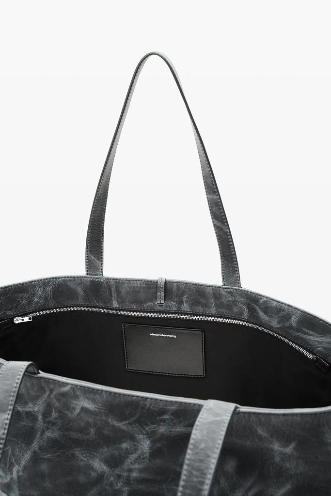 Alexander Wang Distressed Grey Leather Punch Tote 4