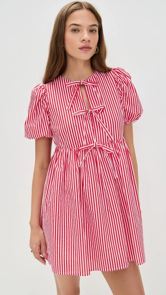 English Factory Stripe Sleeveless Bow Dress 6