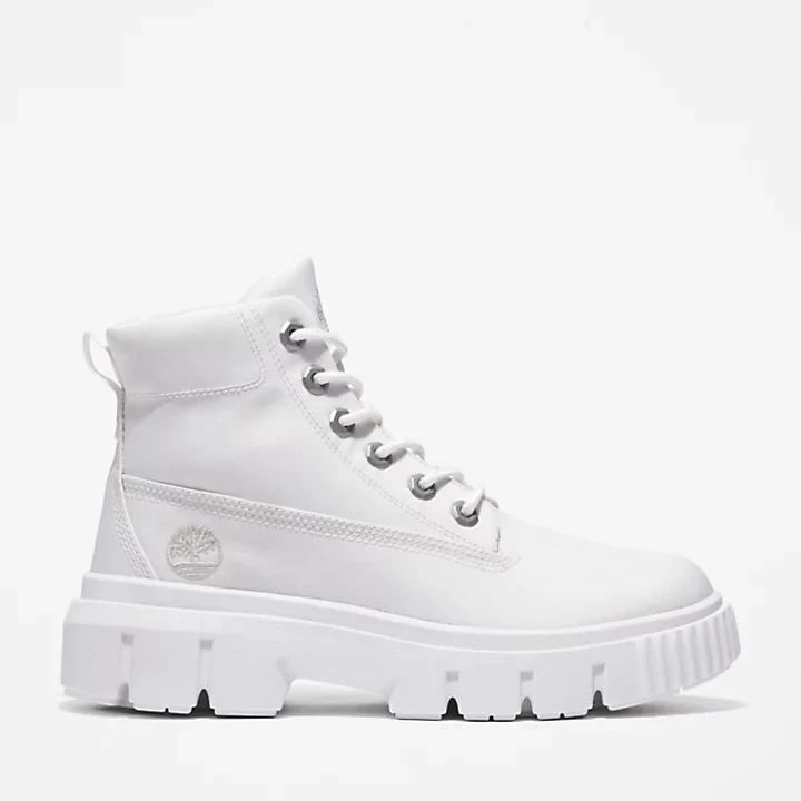 Timberland Greyfield Canvas Boots for Women in White 1