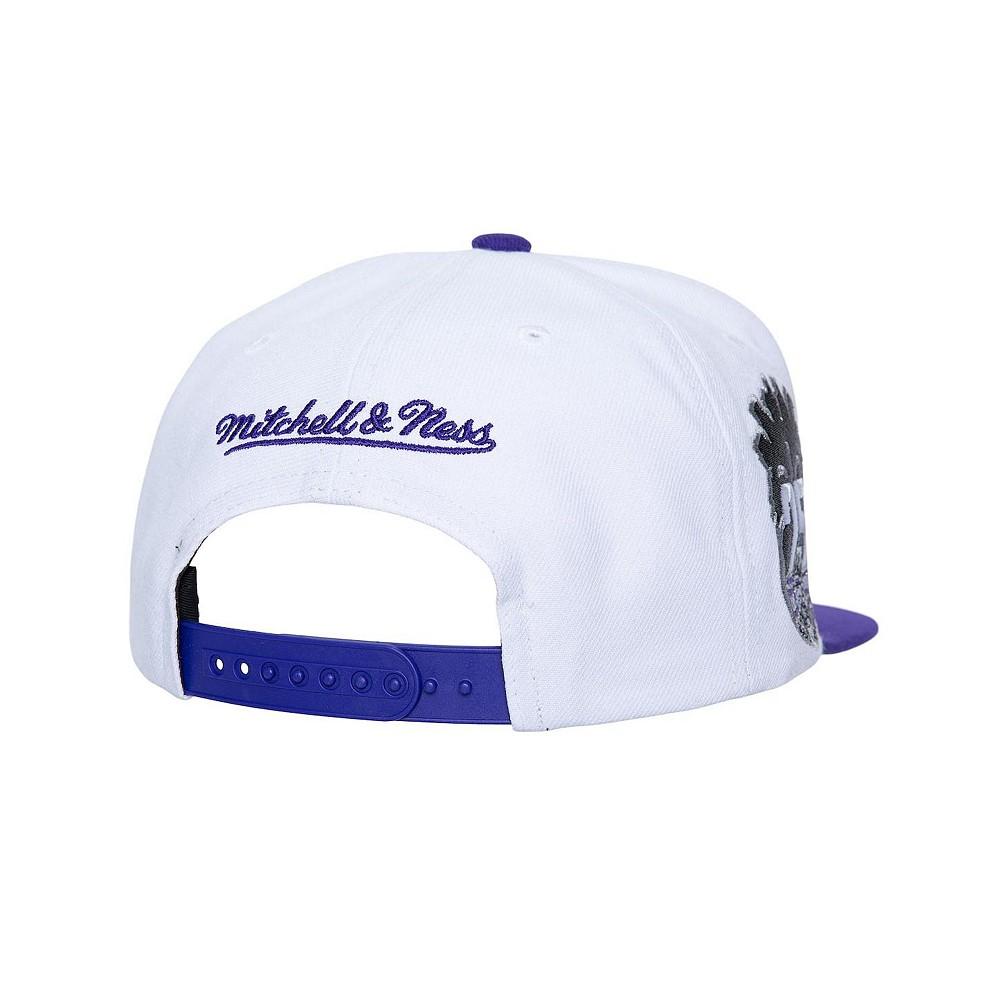 Mitchell & Ness Men's White Sacramento Kings Soul Logo Shine 2-Tone Snapback Hat