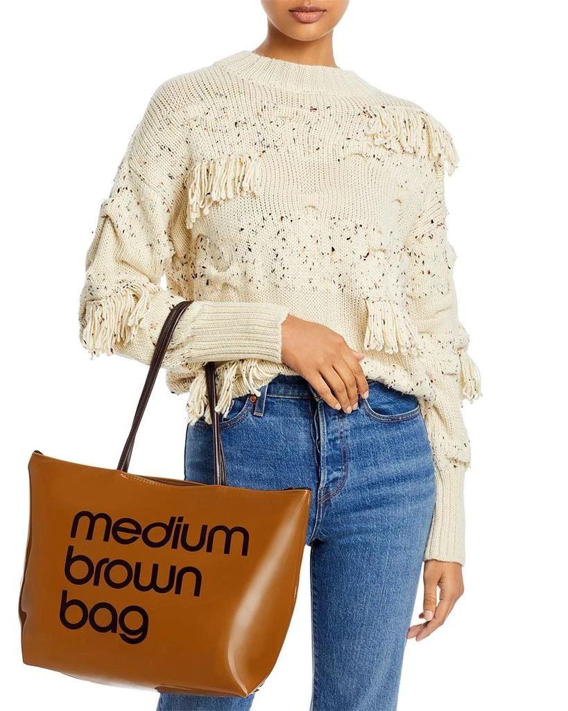 Bloomingdale's Zip Top Medium Brown Bag - Exclusive 2
