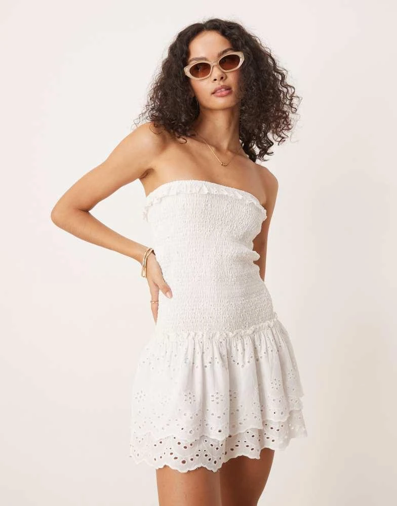 bandeau beach dress Sea Level | Sunset Bandeau Dress White – main image 1